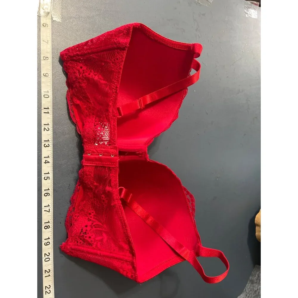Just‎ Be 38DD Red Lace Underwire Bra Coquette
